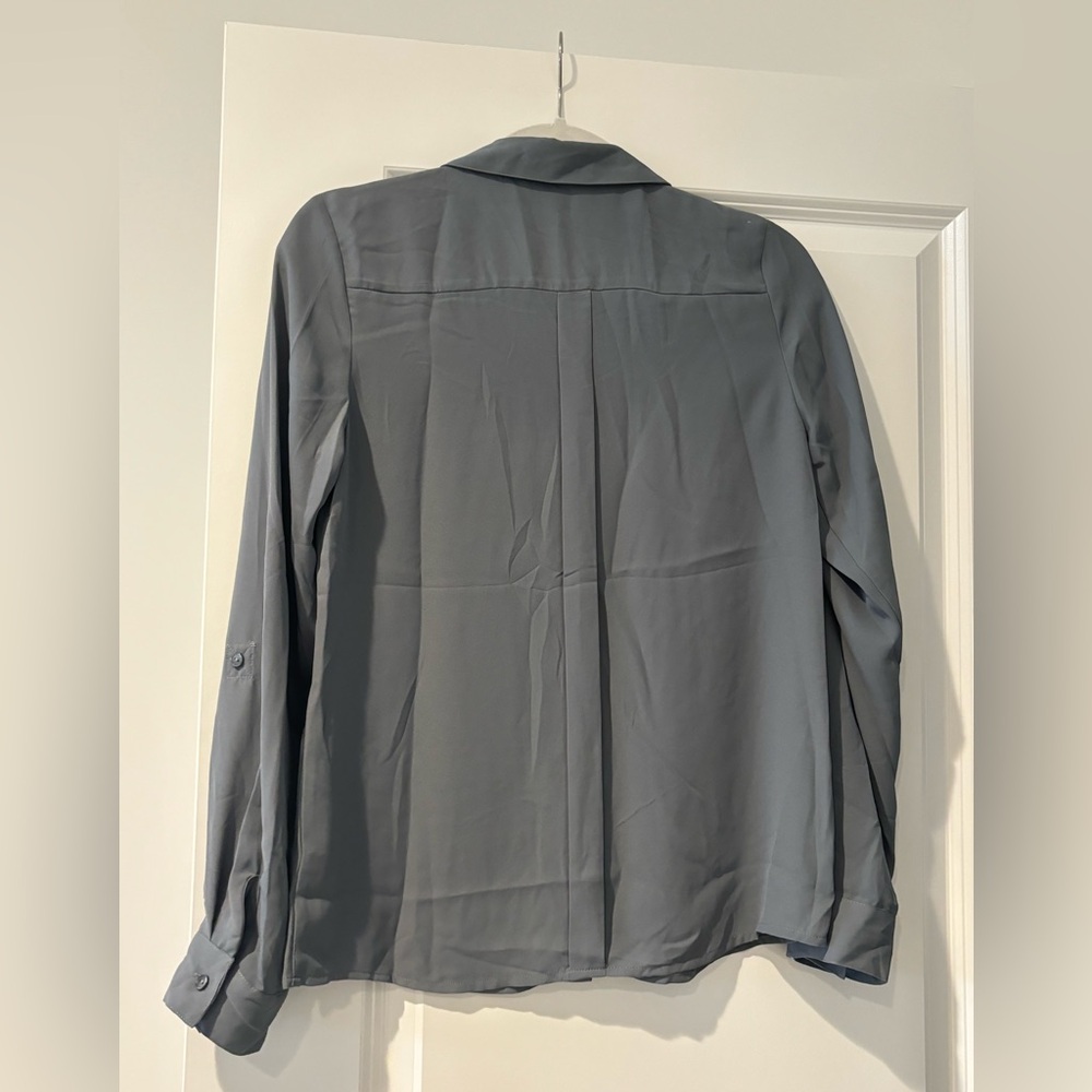 Grey button down blouse - Picture 5 of 5